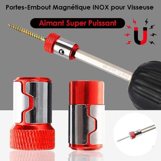 DRING™ : Porte-Embout Magnétique INOX pour Visseuse (5 pcs)