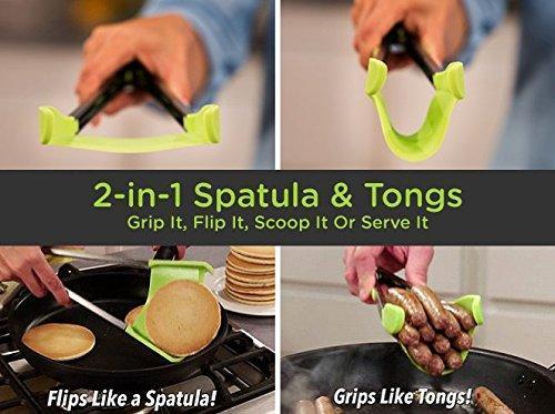 Gadgets d'Eve cuisine PATILO™ -: Spatule et pinces de cuisine 2 en 1